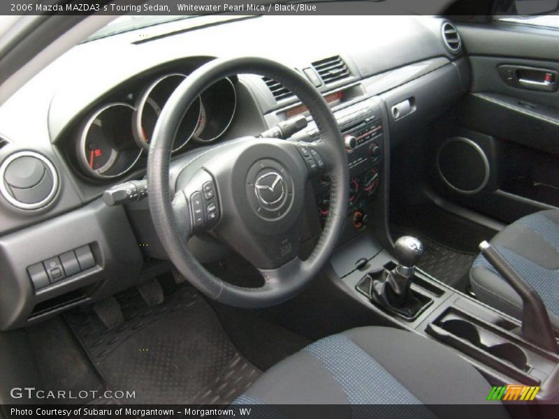 Whitewater Pearl Mica / Black/Blue 2006 Mazda MAZDA3 s Touring Sedan