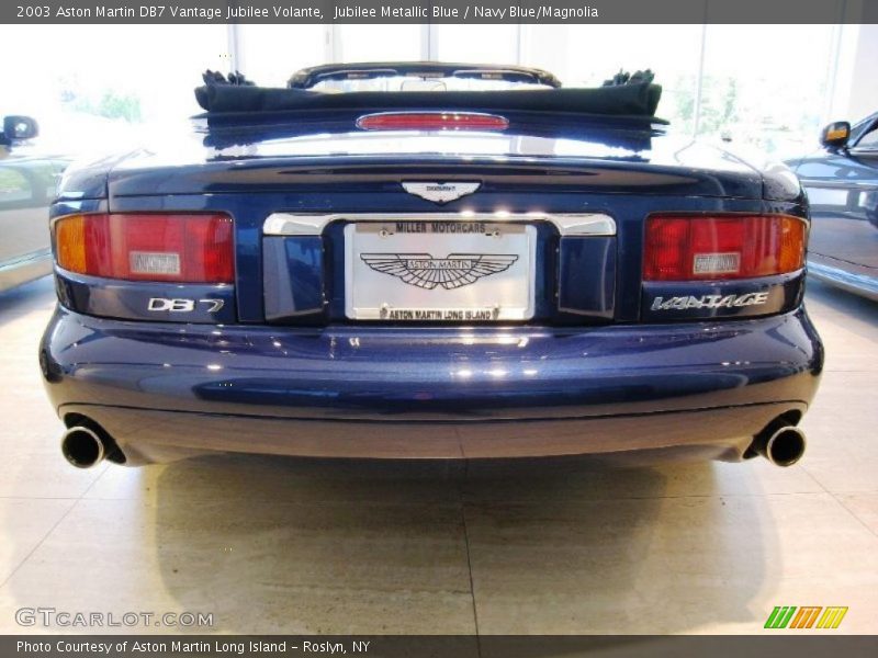 Jubilee Metallic Blue / Navy Blue/Magnolia 2003 Aston Martin DB7 Vantage Jubilee Volante