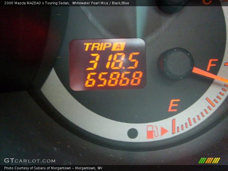 Whitewater Pearl Mica / Black/Blue 2006 Mazda MAZDA3 s Touring Sedan