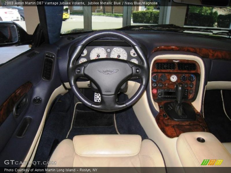 Jubilee Metallic Blue / Navy Blue/Magnolia 2003 Aston Martin DB7 Vantage Jubilee Volante