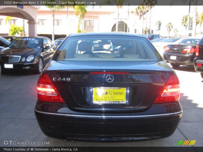Capri Blue Metallic / Java 2003 Mercedes-Benz C 240 Sedan