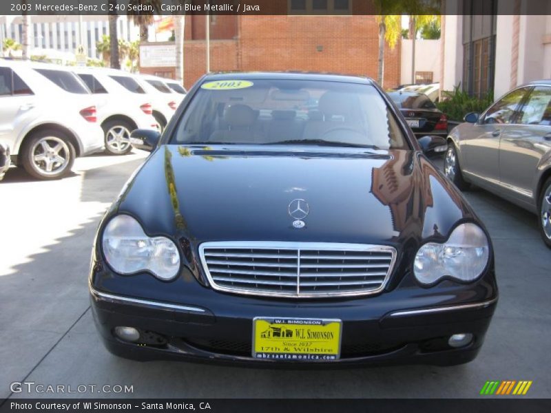 Capri Blue Metallic / Java 2003 Mercedes-Benz C 240 Sedan