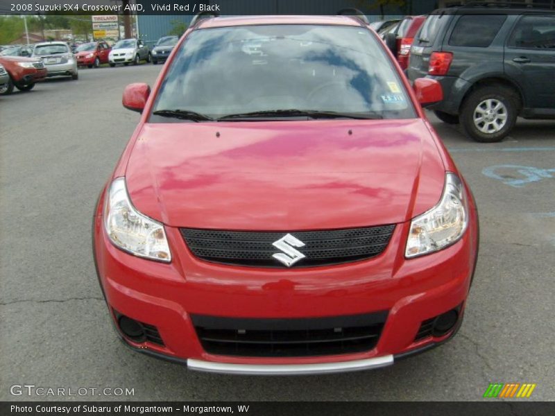 Vivid Red / Black 2008 Suzuki SX4 Crossover AWD