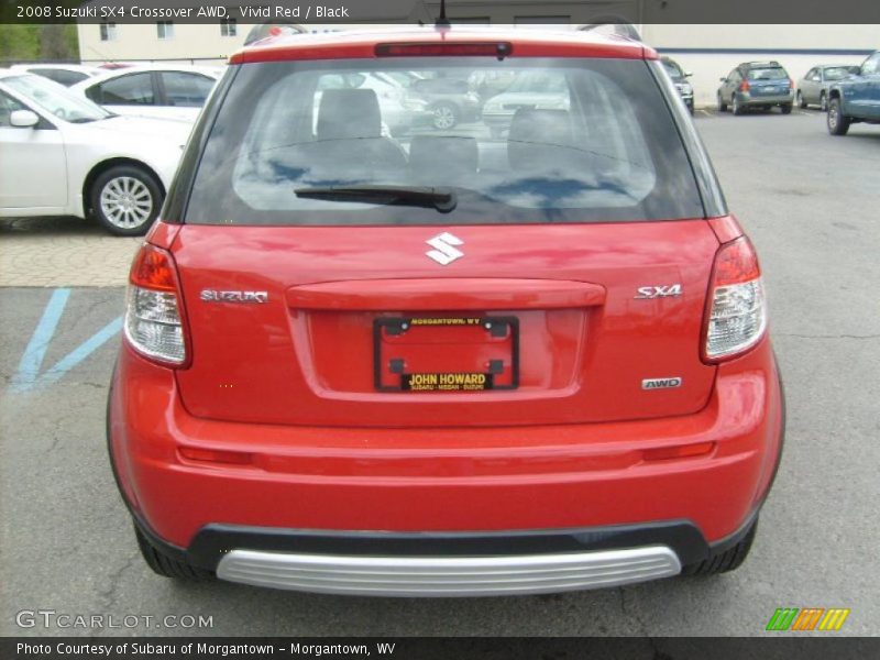 Vivid Red / Black 2008 Suzuki SX4 Crossover AWD