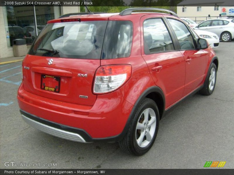 Vivid Red / Black 2008 Suzuki SX4 Crossover AWD