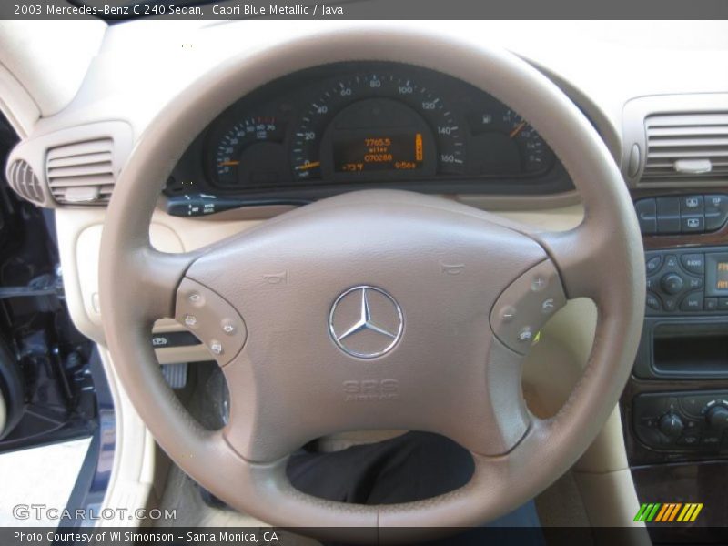 Capri Blue Metallic / Java 2003 Mercedes-Benz C 240 Sedan