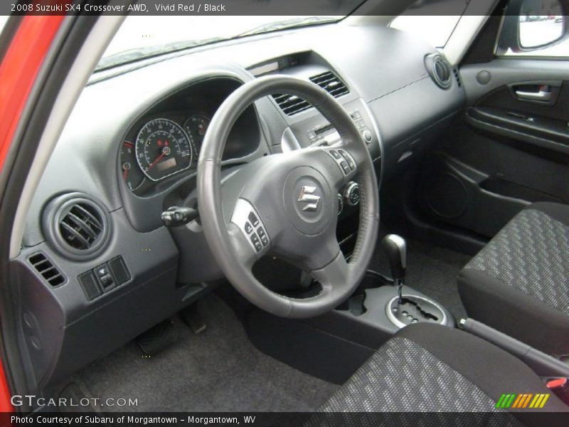 Vivid Red / Black 2008 Suzuki SX4 Crossover AWD