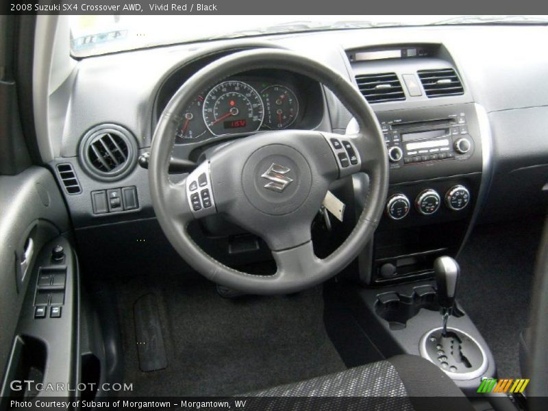 Vivid Red / Black 2008 Suzuki SX4 Crossover AWD