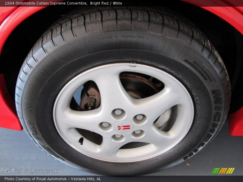 Bright Red / White 1994 Oldsmobile Cutlass Supreme Convertible