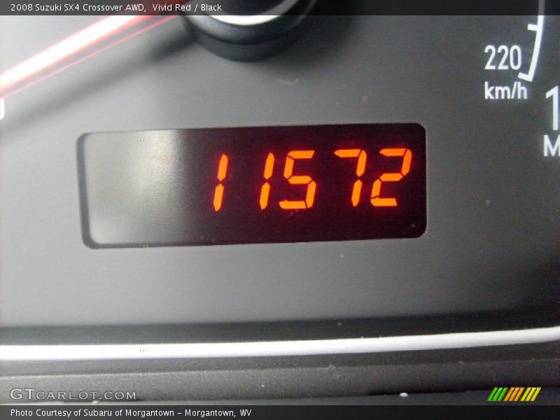 Vivid Red / Black 2008 Suzuki SX4 Crossover AWD