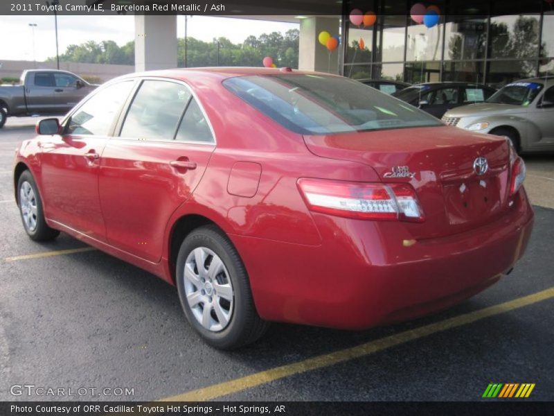 Barcelona Red Metallic / Ash 2011 Toyota Camry LE