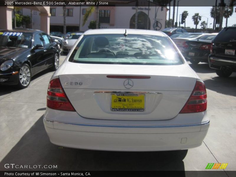 Alabaster White / Stone 2005 Mercedes-Benz E 500 Sedan