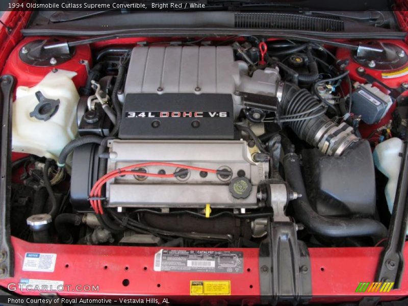 Bright Red / White 1994 Oldsmobile Cutlass Supreme Convertible