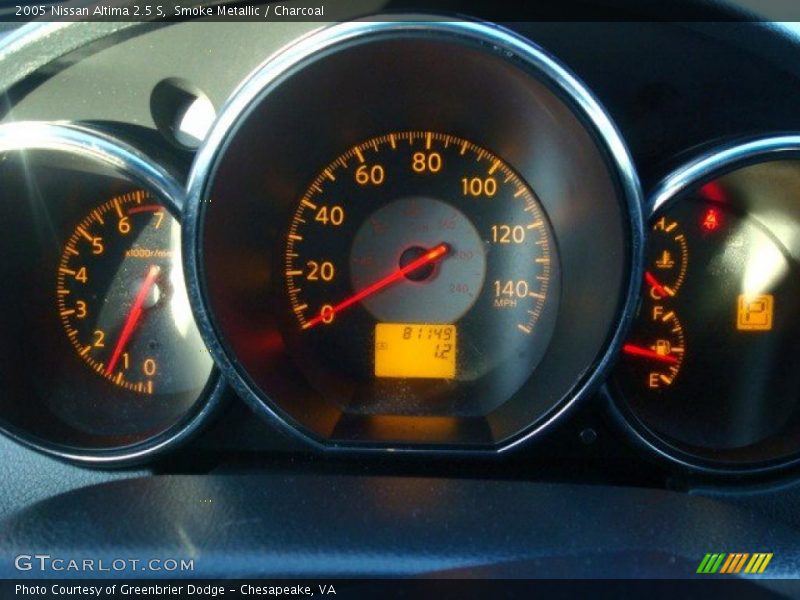 Smoke Metallic / Charcoal 2005 Nissan Altima 2.5 S