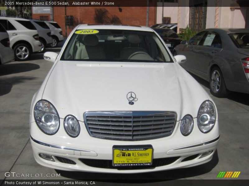 Alabaster White / Stone 2005 Mercedes-Benz E 500 Sedan