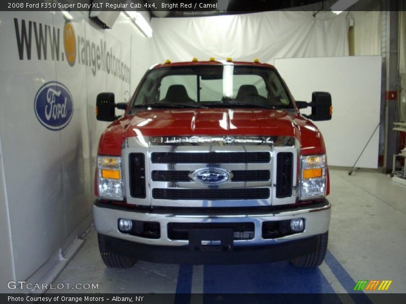 Bright Red / Camel 2008 Ford F350 Super Duty XLT Regular Cab 4x4