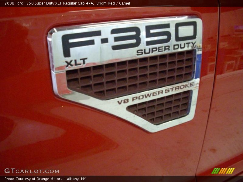 Bright Red / Camel 2008 Ford F350 Super Duty XLT Regular Cab 4x4