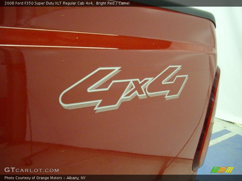 Bright Red / Camel 2008 Ford F350 Super Duty XLT Regular Cab 4x4