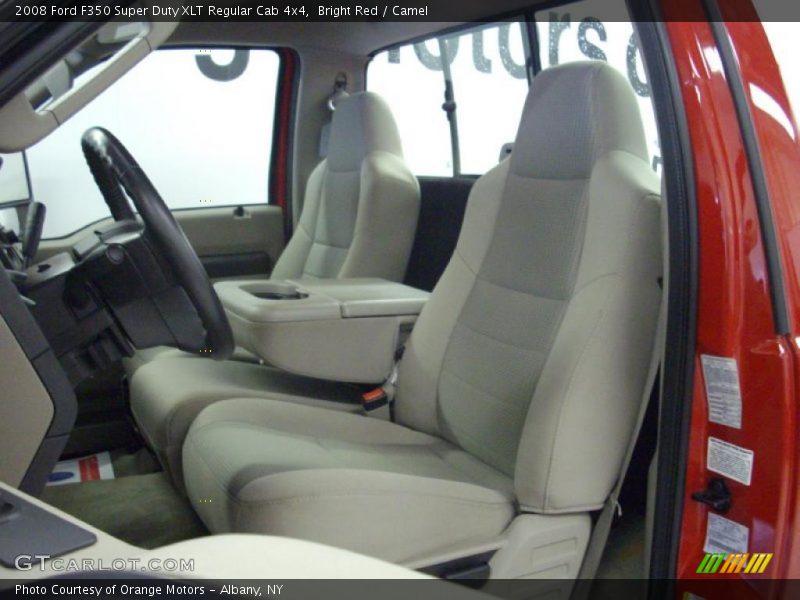 Bright Red / Camel 2008 Ford F350 Super Duty XLT Regular Cab 4x4