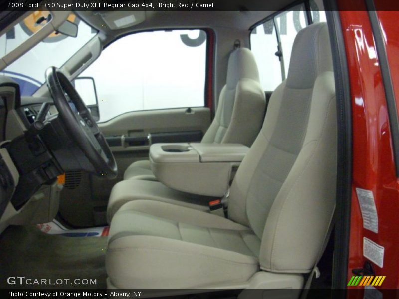 Bright Red / Camel 2008 Ford F350 Super Duty XLT Regular Cab 4x4