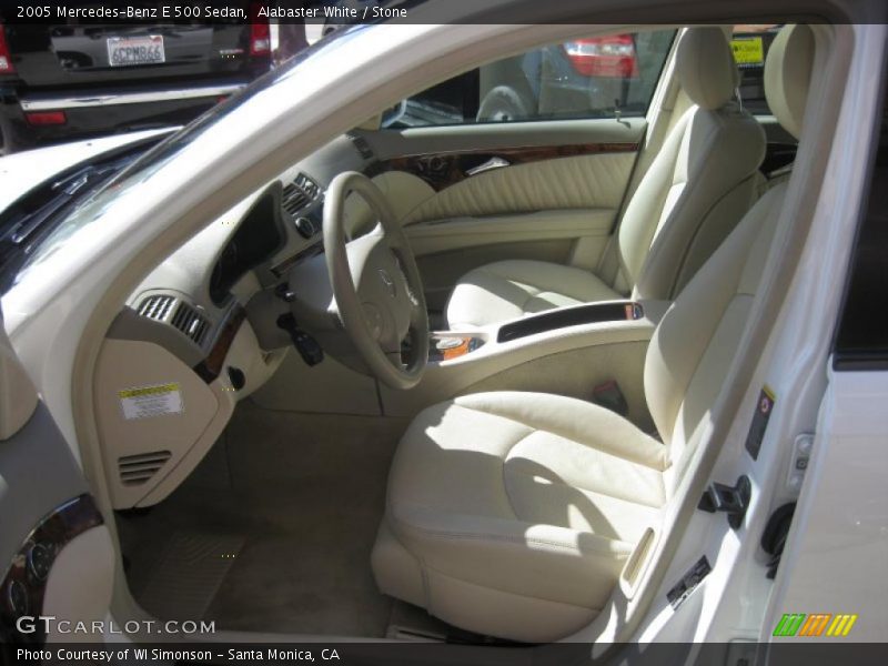 Alabaster White / Stone 2005 Mercedes-Benz E 500 Sedan