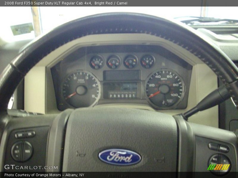 Bright Red / Camel 2008 Ford F350 Super Duty XLT Regular Cab 4x4