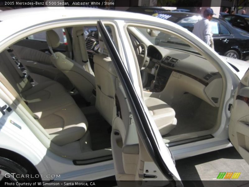 Alabaster White / Stone 2005 Mercedes-Benz E 500 Sedan