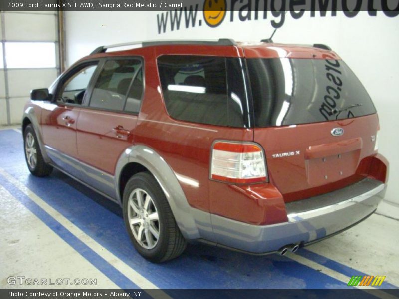 Sangria Red Metallic / Camel 2009 Ford Taurus X SEL AWD