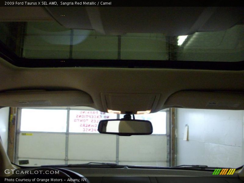 Sangria Red Metallic / Camel 2009 Ford Taurus X SEL AWD