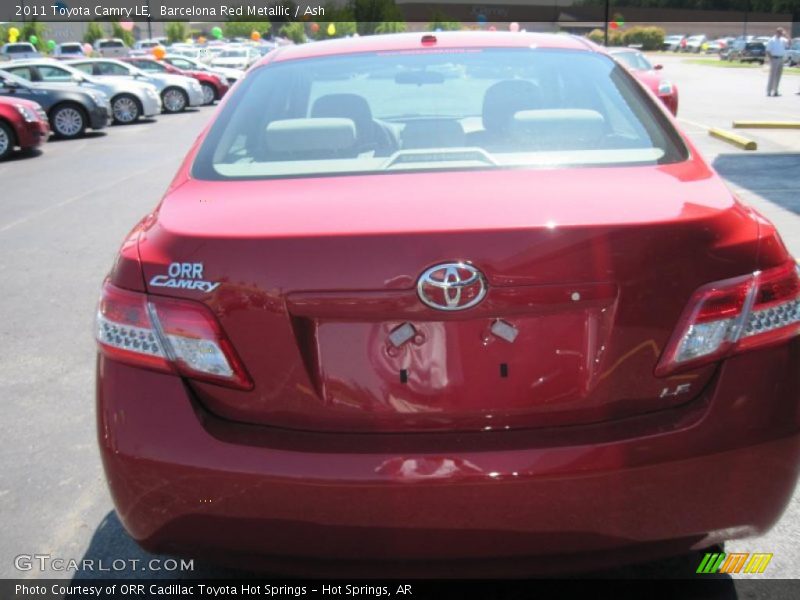 Barcelona Red Metallic / Ash 2011 Toyota Camry LE