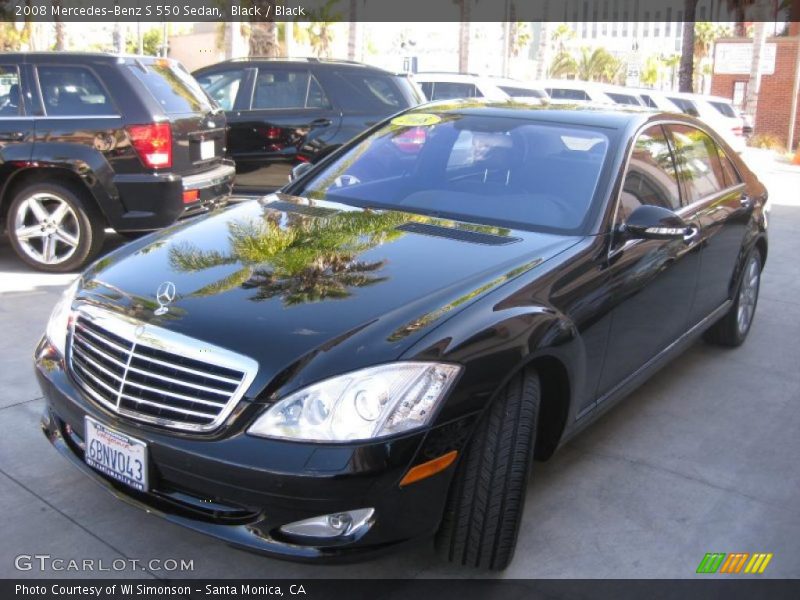 Black / Black 2008 Mercedes-Benz S 550 Sedan