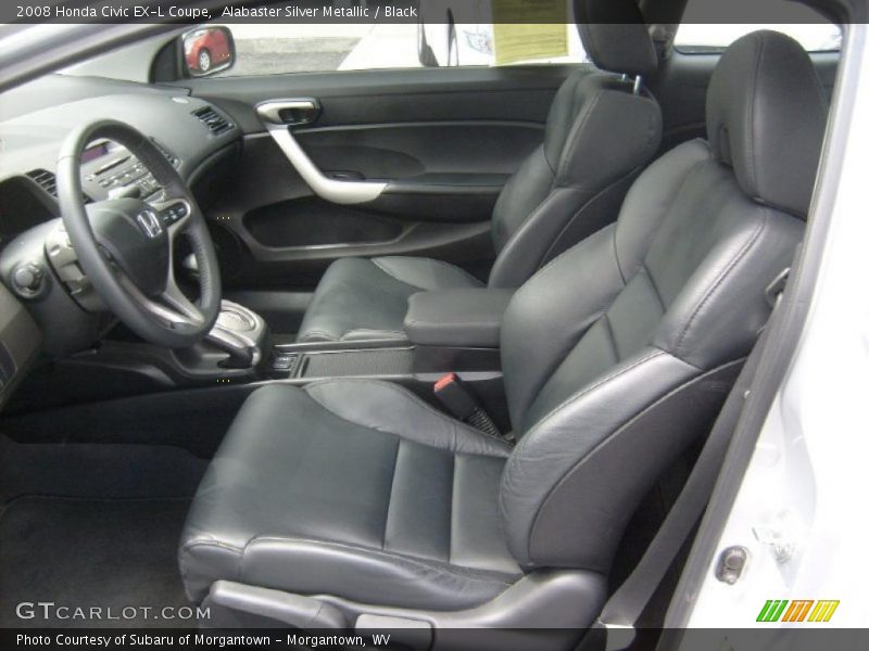 Alabaster Silver Metallic / Black 2008 Honda Civic EX-L Coupe