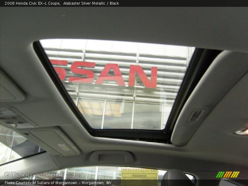 Alabaster Silver Metallic / Black 2008 Honda Civic EX-L Coupe