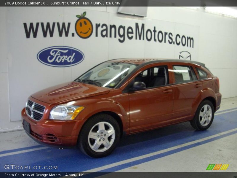 Sunburst Orange Pearl / Dark Slate Gray 2009 Dodge Caliber SXT
