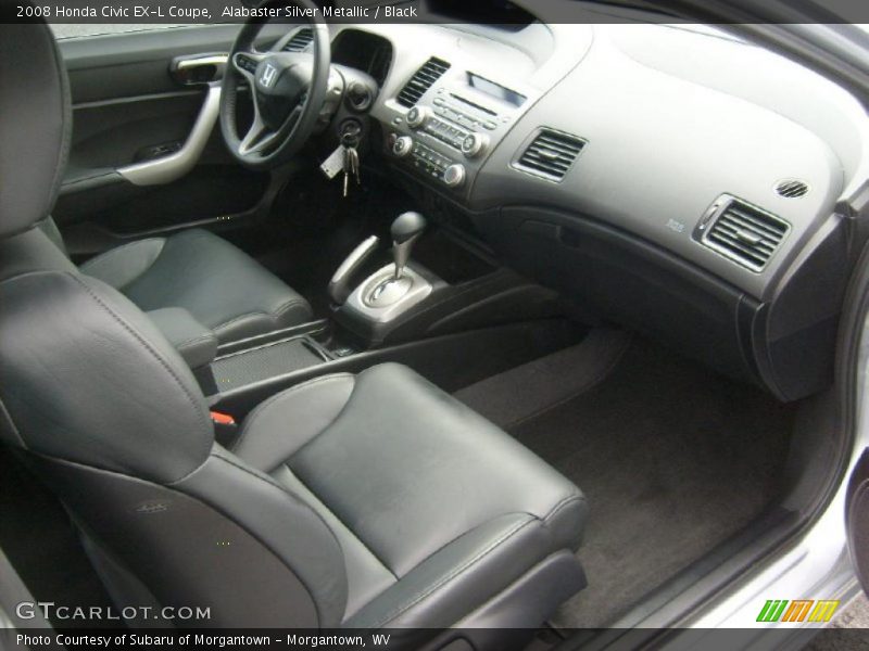 Alabaster Silver Metallic / Black 2008 Honda Civic EX-L Coupe