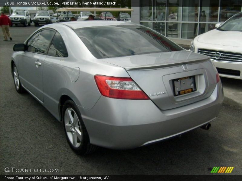 Alabaster Silver Metallic / Black 2008 Honda Civic EX-L Coupe