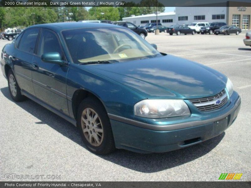 Dark Jade Green Metallic / Medium Gray 2000 Chevrolet Impala