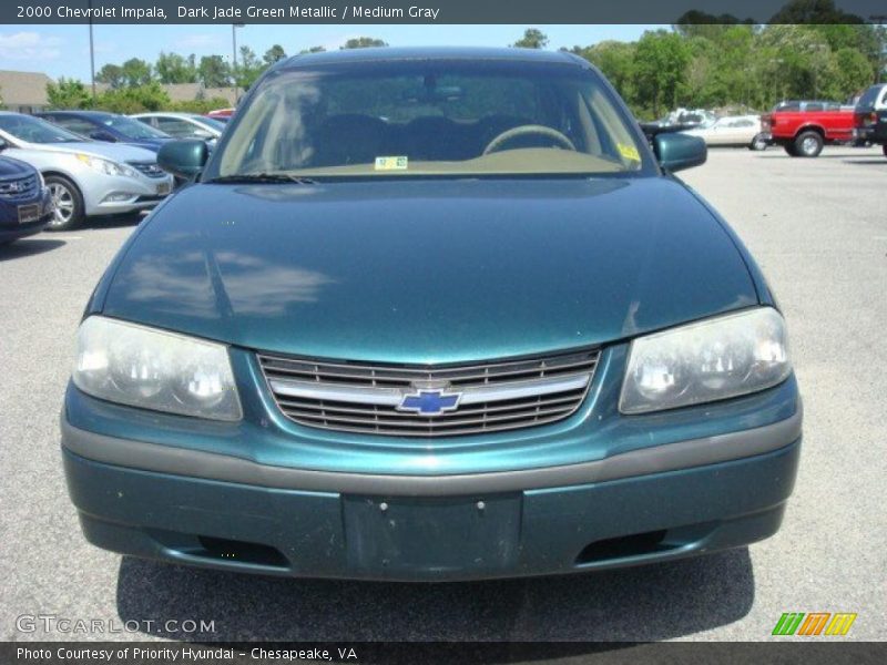 Dark Jade Green Metallic / Medium Gray 2000 Chevrolet Impala