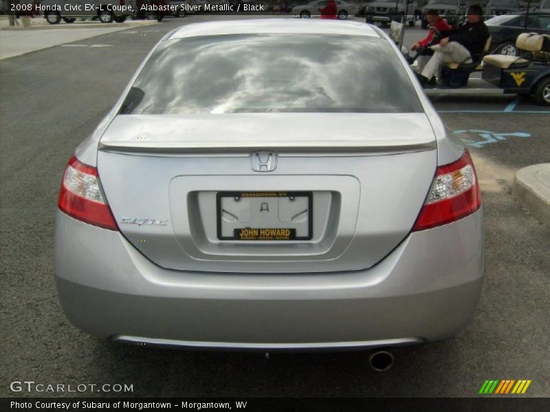 Alabaster Silver Metallic / Black 2008 Honda Civic EX-L Coupe