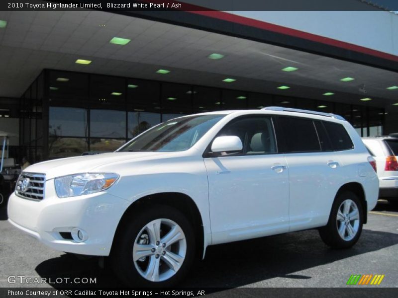 Blizzard White Pearl / Ash 2010 Toyota Highlander Limited