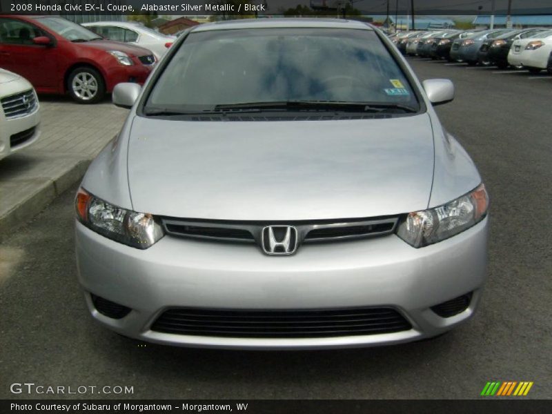 Alabaster Silver Metallic / Black 2008 Honda Civic EX-L Coupe