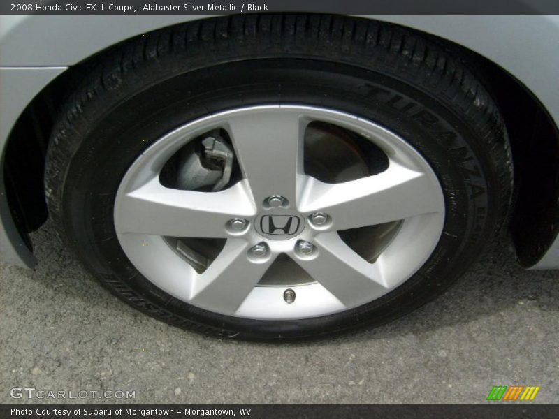 Alabaster Silver Metallic / Black 2008 Honda Civic EX-L Coupe