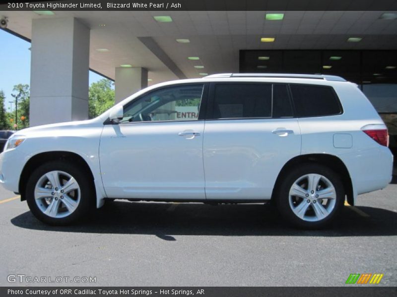 Blizzard White Pearl / Ash 2010 Toyota Highlander Limited