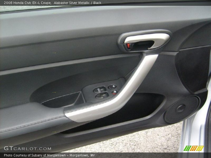 Alabaster Silver Metallic / Black 2008 Honda Civic EX-L Coupe