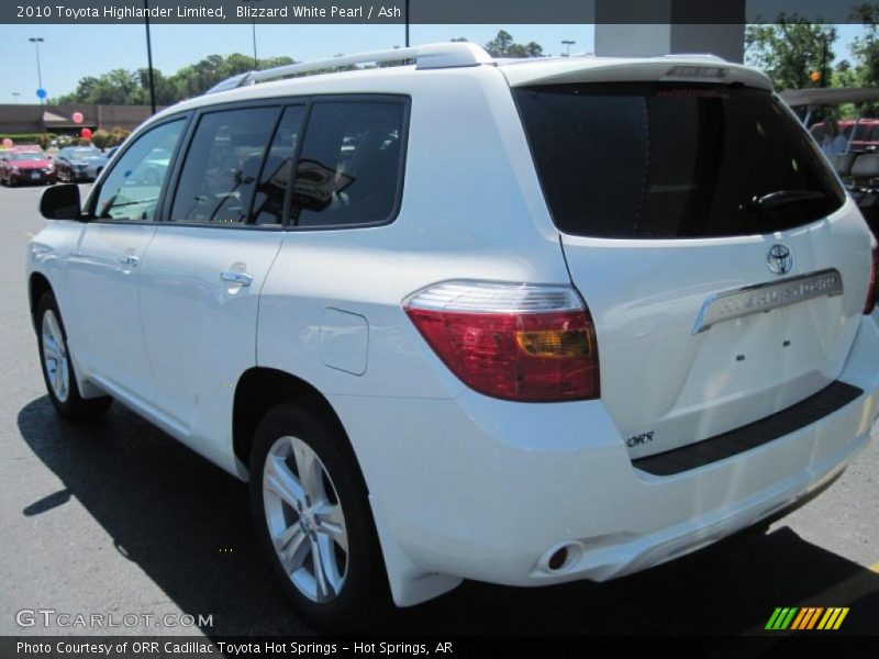 Blizzard White Pearl / Ash 2010 Toyota Highlander Limited