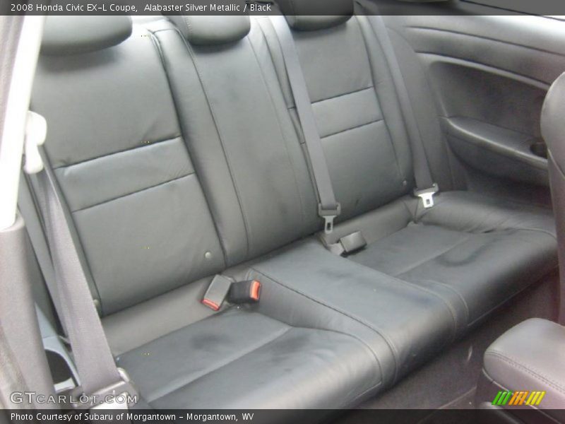 Alabaster Silver Metallic / Black 2008 Honda Civic EX-L Coupe