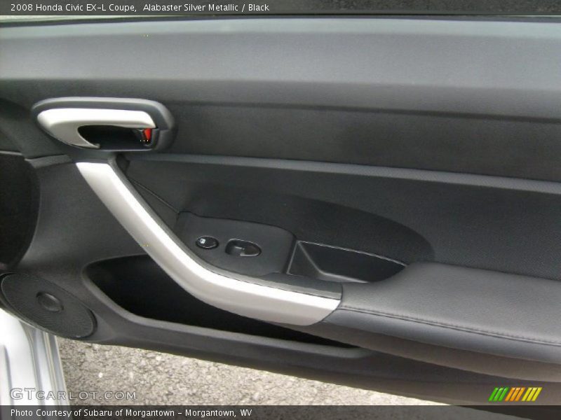 Alabaster Silver Metallic / Black 2008 Honda Civic EX-L Coupe