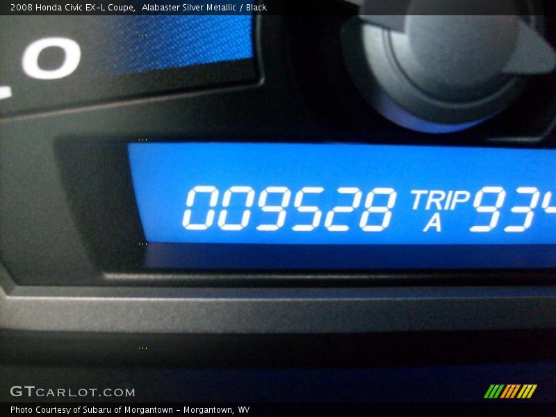 Alabaster Silver Metallic / Black 2008 Honda Civic EX-L Coupe