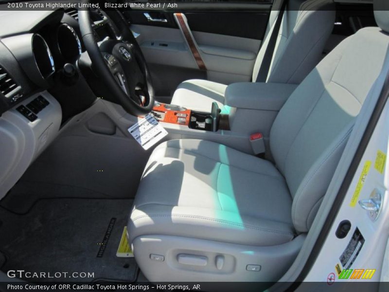 Blizzard White Pearl / Ash 2010 Toyota Highlander Limited