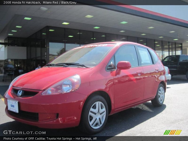 Milano Red / Black/Grey 2008 Honda Fit Hatchback